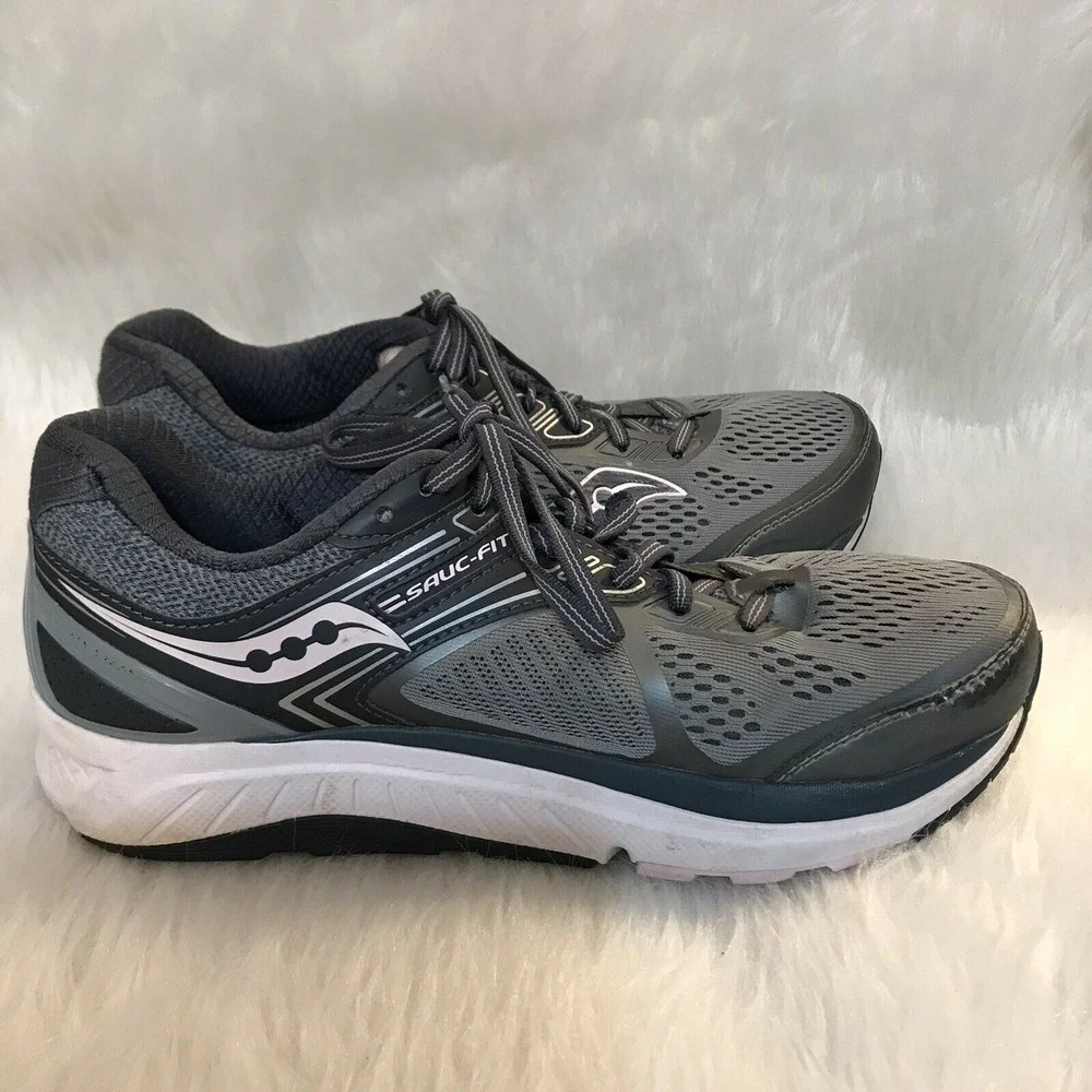 SAUCONY EVERUN ECHELON 7 Shoes Gray WHITE Pink Running Womens 9.5 Walking XT 900